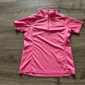 Pink Riding Sport Short Sleeve Athletic Top